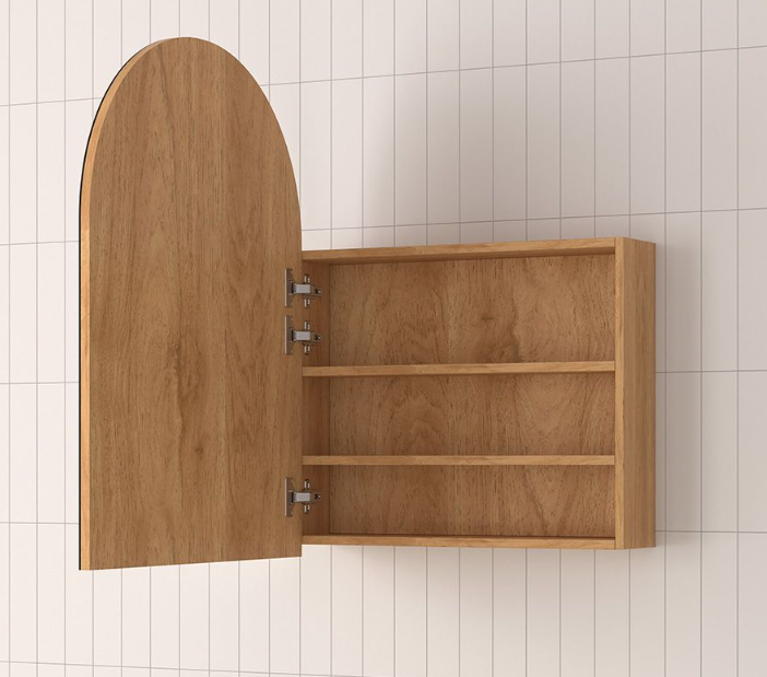 Dana Ash Wood Arch Mirror Cabinet
