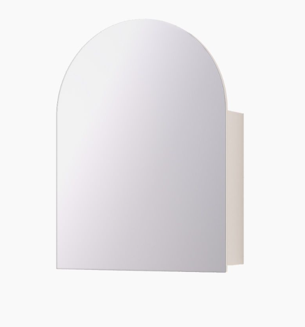 Dana Matte White Arch Mirror Cabinet