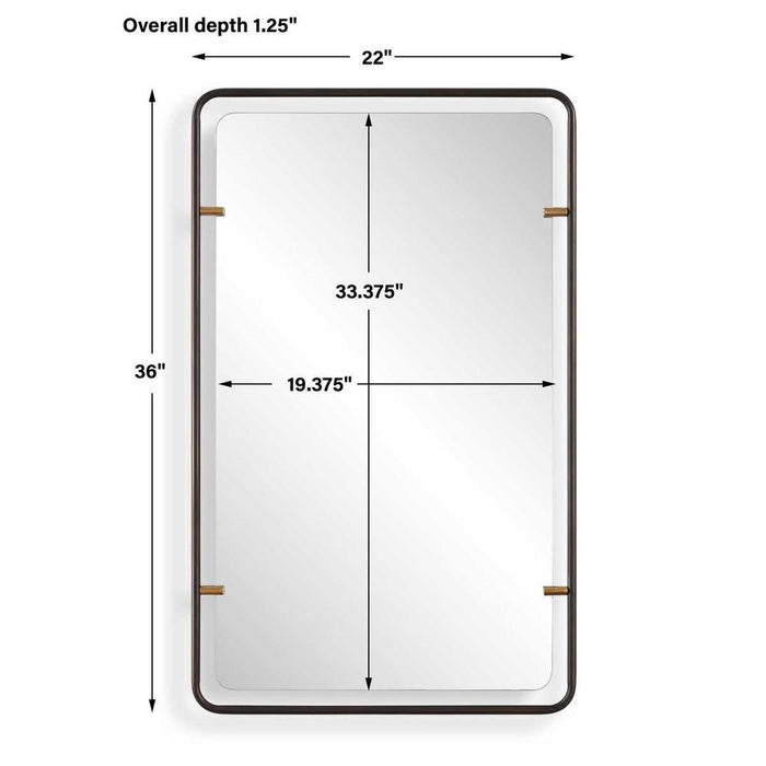 Darianne Bronze Rectangle Wall Mirror