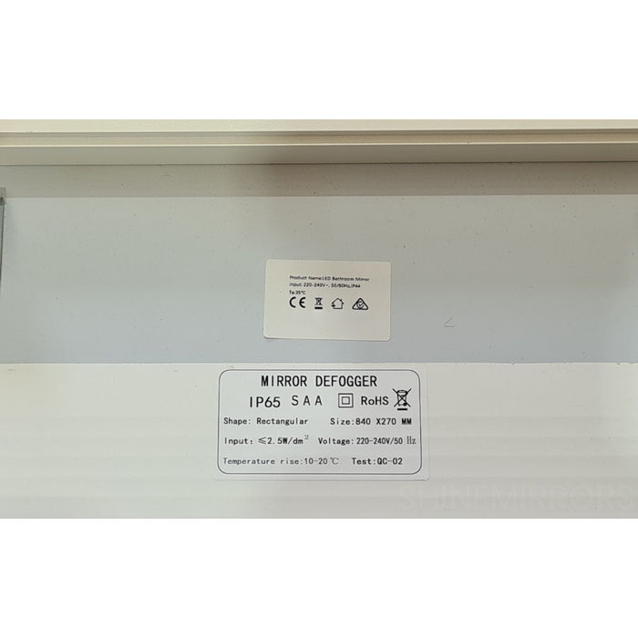 Dario Rectangle Frontlit and Backlit LED Mirror with Adjustable LED Colour - Frameless