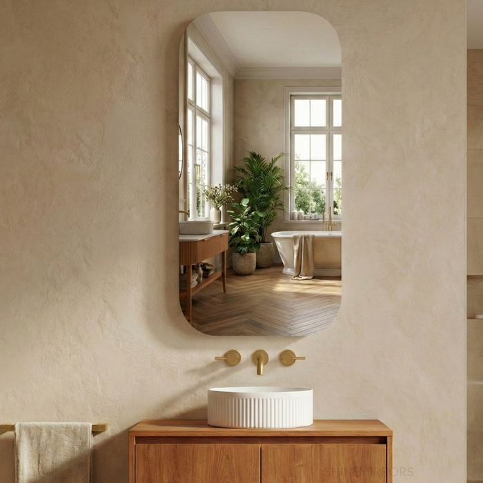 Delfina Mirrored Woodland Oak Bathroom Shaving Cabinet