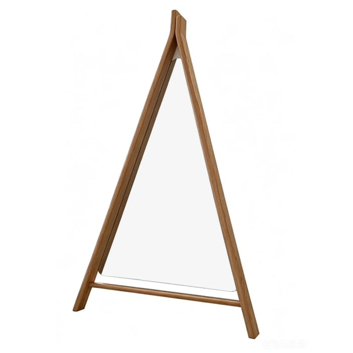 Aspen Oak Triangle Floor Wall Mirror