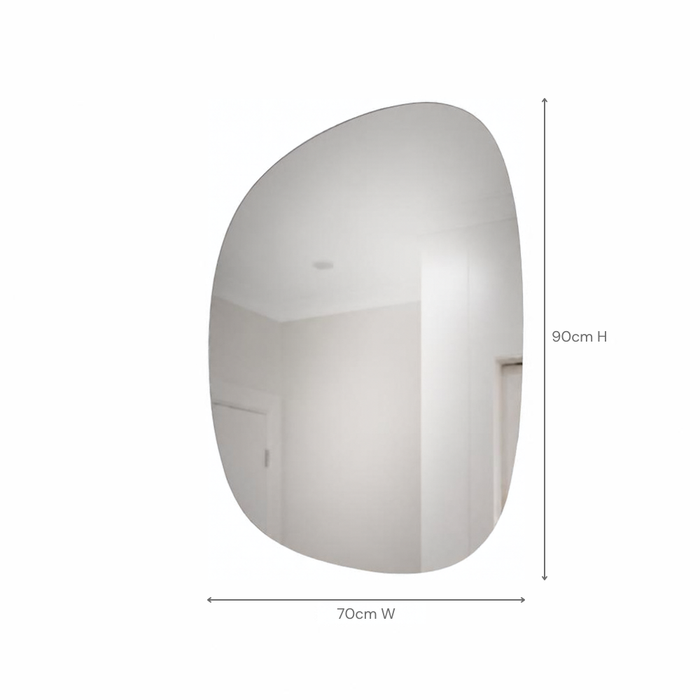 Diana Frameless Organic Pebble Bathroom Mirror