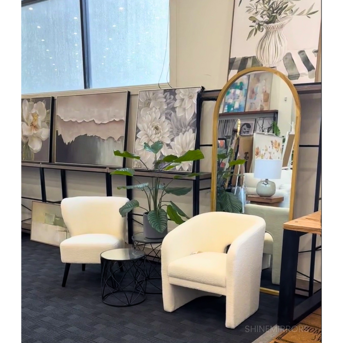 Kirby Gold Arch Floor Mirror