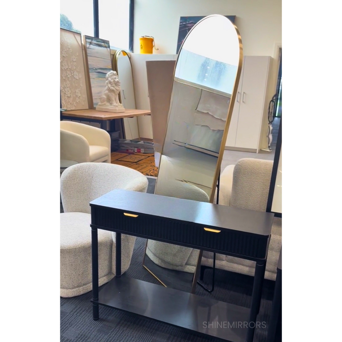 Lordy Gold Arched Cheval Mirror