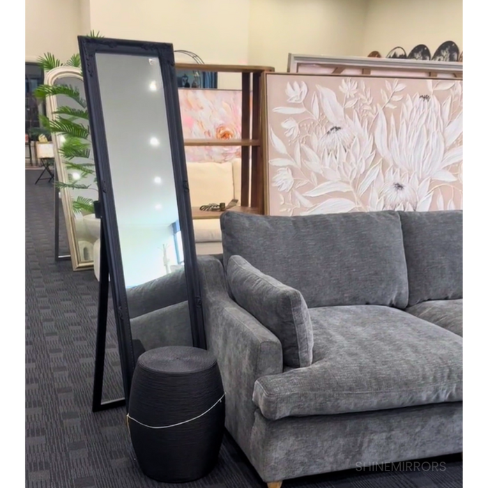 Shiela Black Cheval Mirror