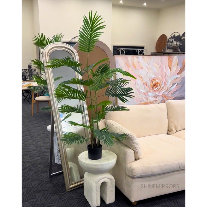 Lovella Silver Arched Floor Standing Mirror