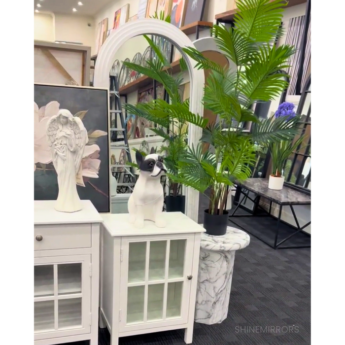 Krish White Arched Wall Mirror