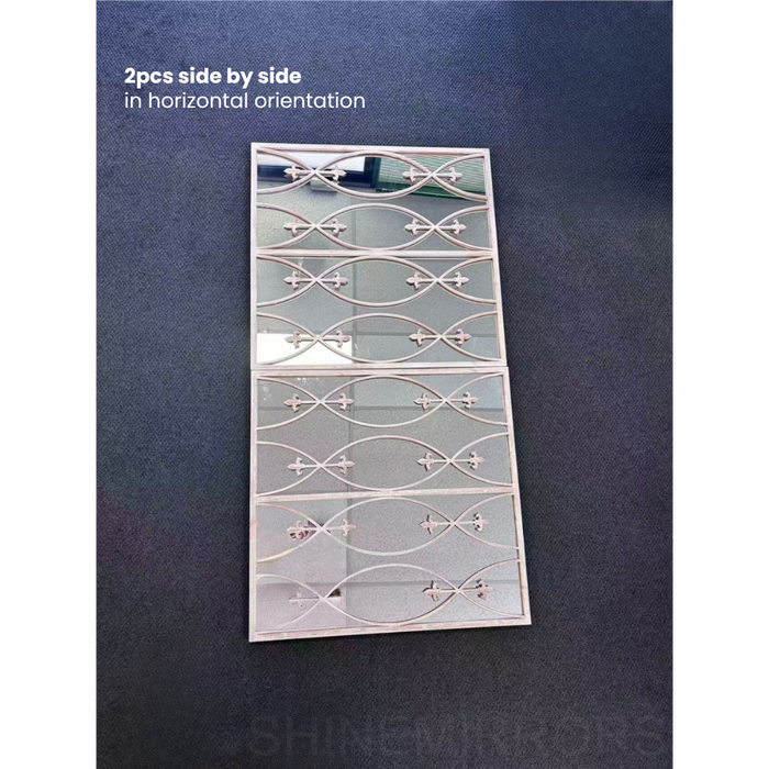Ehrald Vintage Iron Windowpane Outdoor Wall Mirror