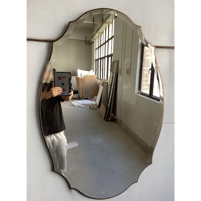 Elena Large Oval Antiqued Bronze Wall Mirror