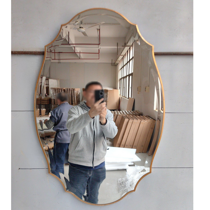 Elena Oval Gold Wall Mirror