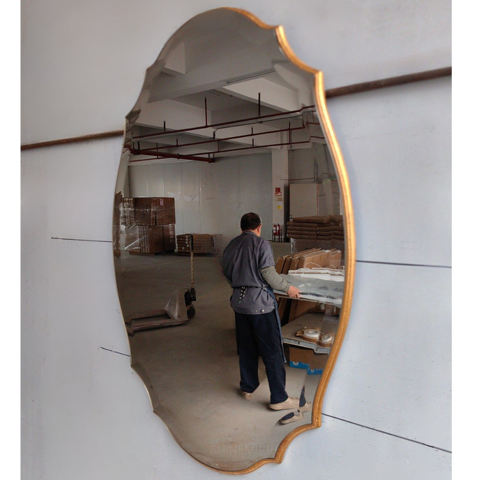 Elena Oval Gold Wall Mirror