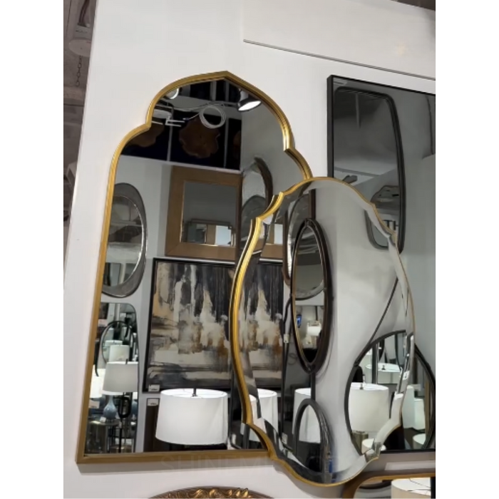 Elena Oval Gold Wall Mirror