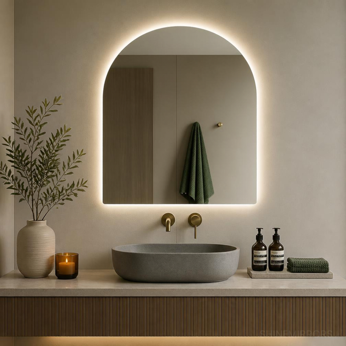 Eloren Arch Backlit LED Frameless Bathroom Mirror