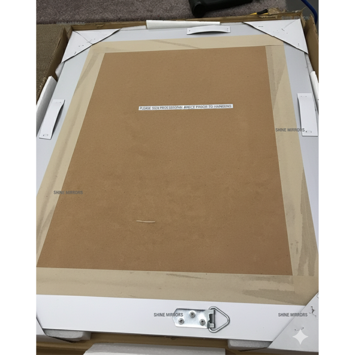 Elsa Wall Mirror Silver Beaded