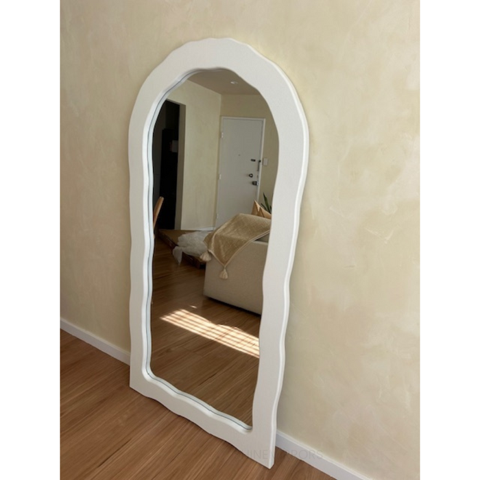 Elysian White Arched Wall Mirror