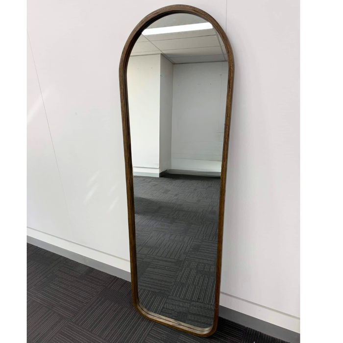 Everden Walnut Arched Full-Length Wall Mirror