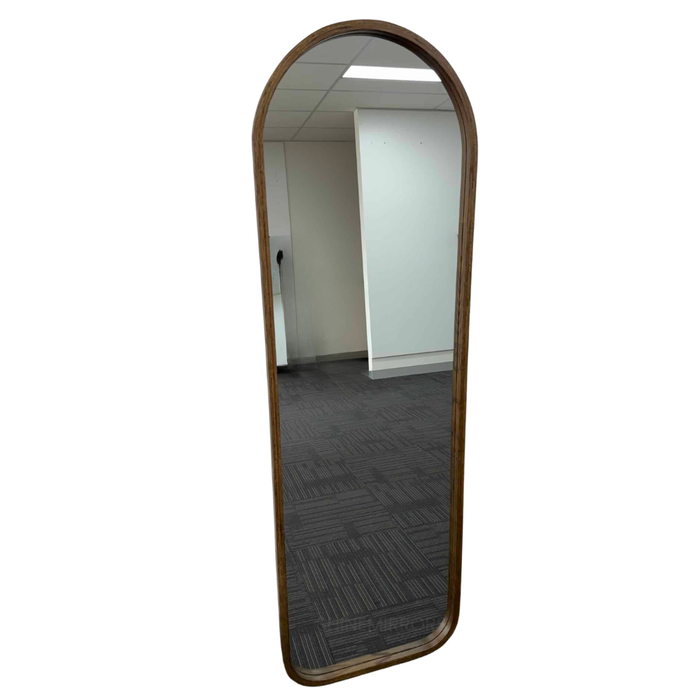 Everden Walnut Arched Full-Length Wall Mirror
