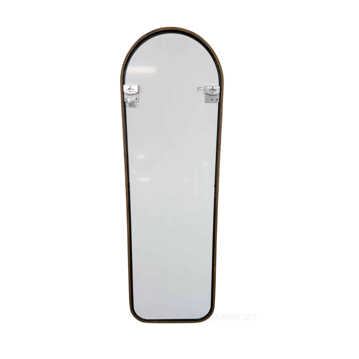 Everden Walnut Arched Full-Length Wall Mirror