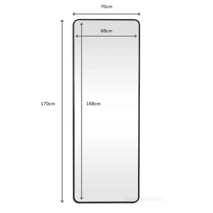 Ferrer Black Full Length Wall Mirror