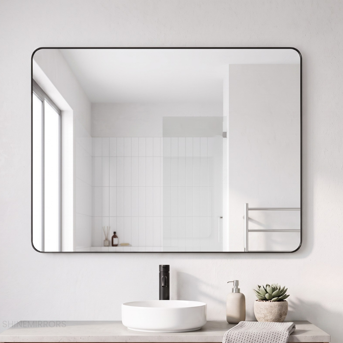 Flordeliza Black Framed Rectangle Wall Mirror