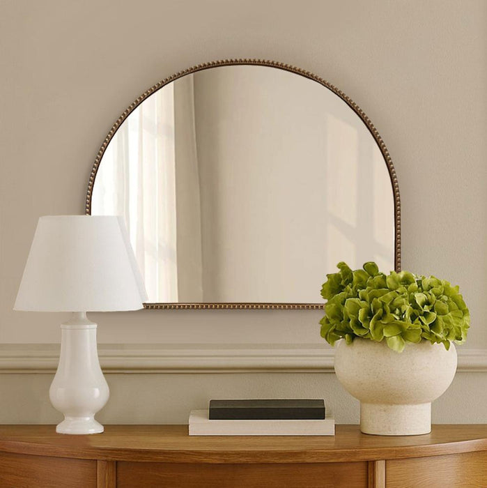 Jamaica Gold Arched Iron Wall Mirror