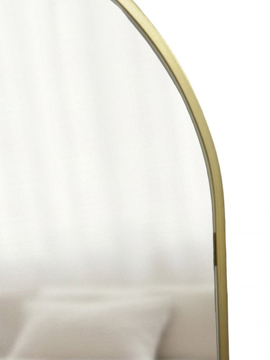 Nickly Gold Arched Floor Standing Mirror