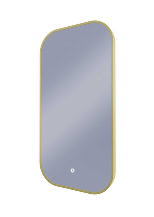 Ace Curved Corners Gold Backlit LED Mirror