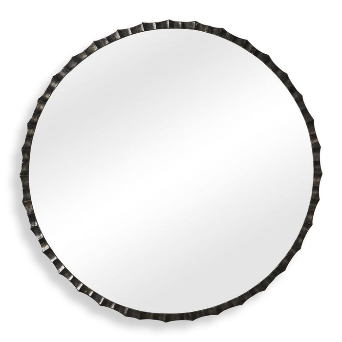 Uttermost Grander Black Round Wall Mirror