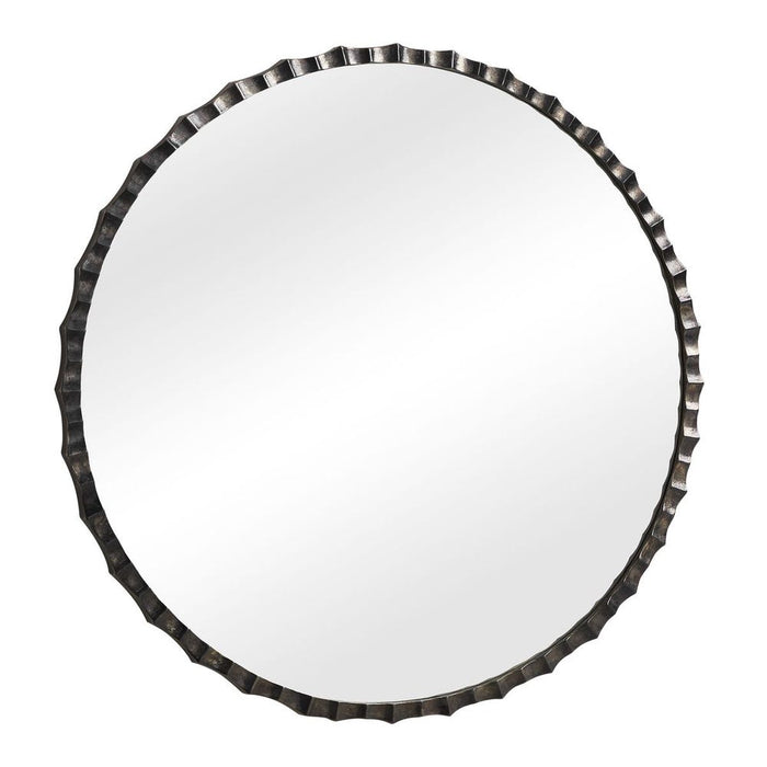 Uttermost Grander Black Round Wall Mirror