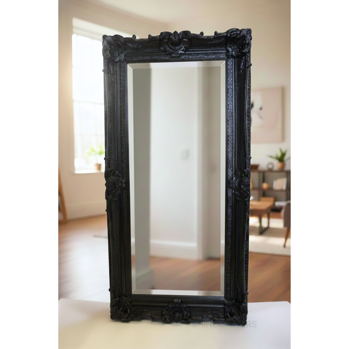 Helga Black Large Wall Mirror