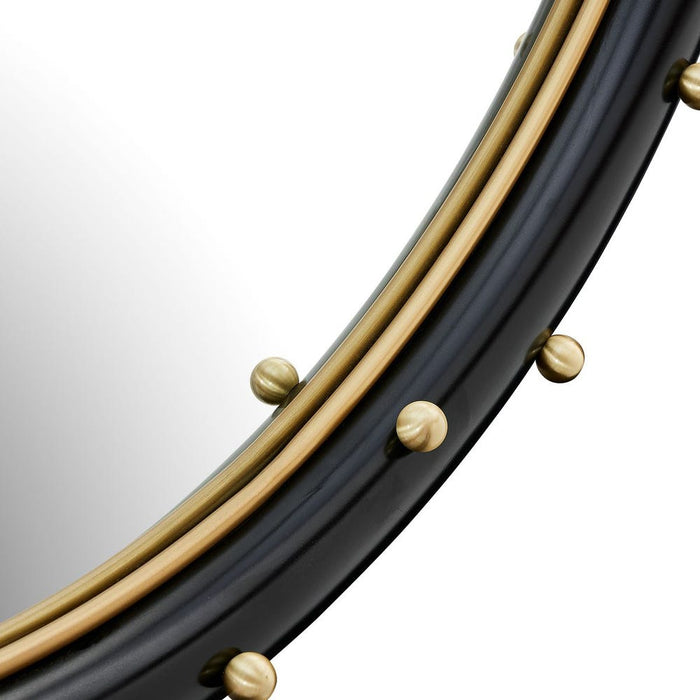 Uttermost Helia Matte Black Round Wall Mirror