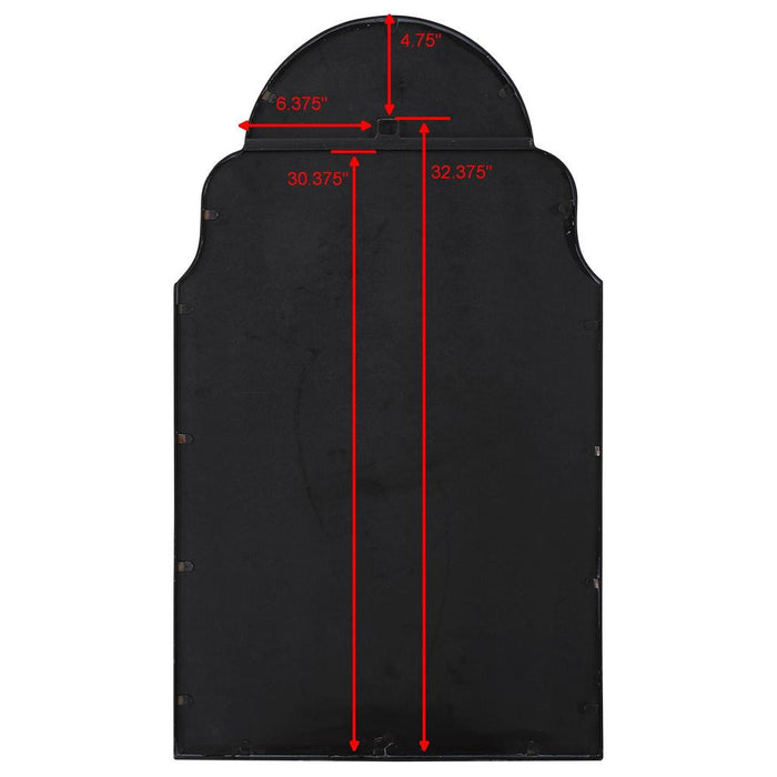 Hera Black Arched Wall Mirror