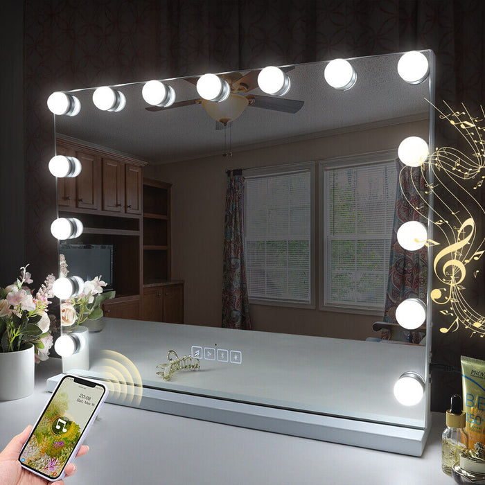Holly LED Rectangular Vanity Mirror with Bluetooth