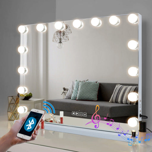 Holly LED Rectangular Vanity Mirror with Bluetooth