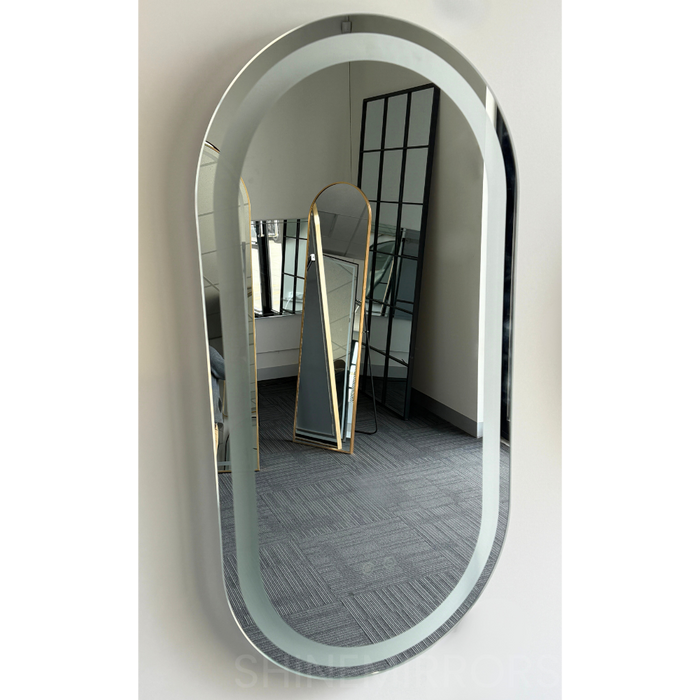 Hudson Frameless Frontlit Oval LED Bathroom Mirror