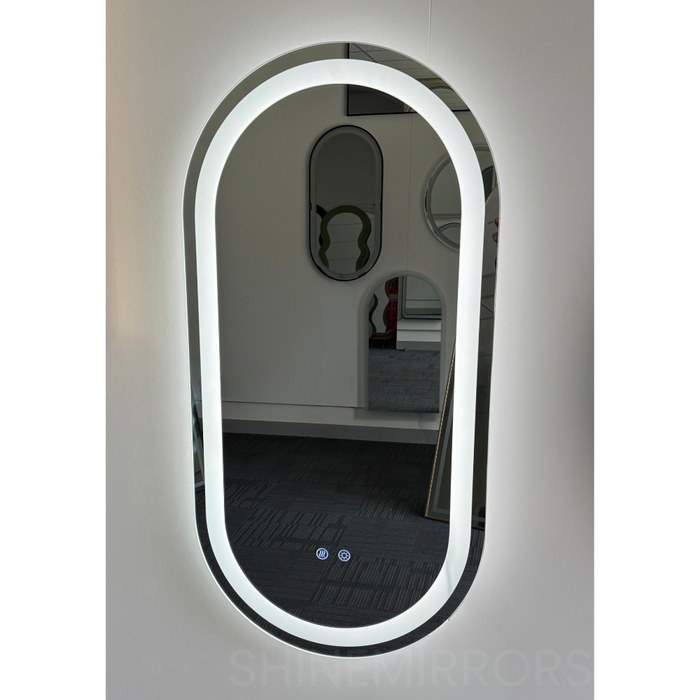 Hudson Frameless Frontlit Oval LED Bathroom Mirror