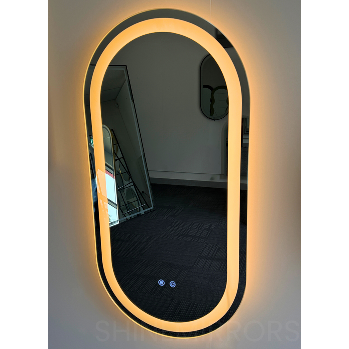 Hudson Frameless Frontlit Oval LED Bathroom Mirror
