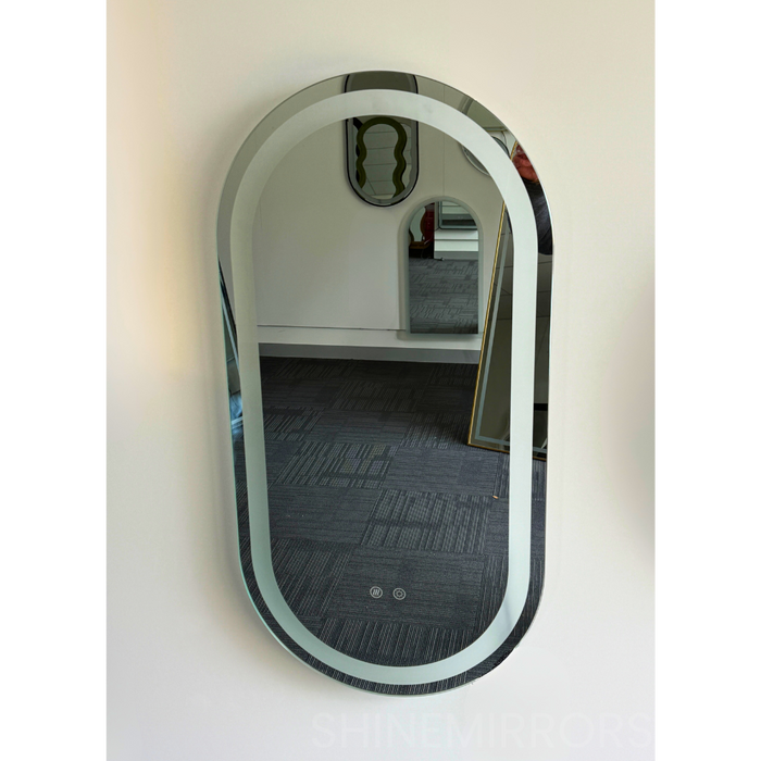 Hudson Frameless Frontlit Oval LED Bathroom Mirror