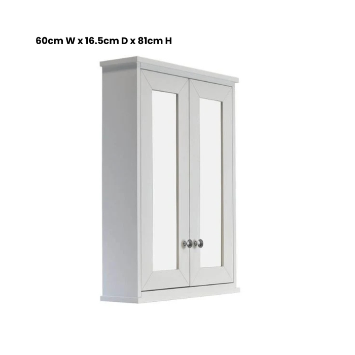 Josephine 2-Door White Mirror Shaving Cabinet