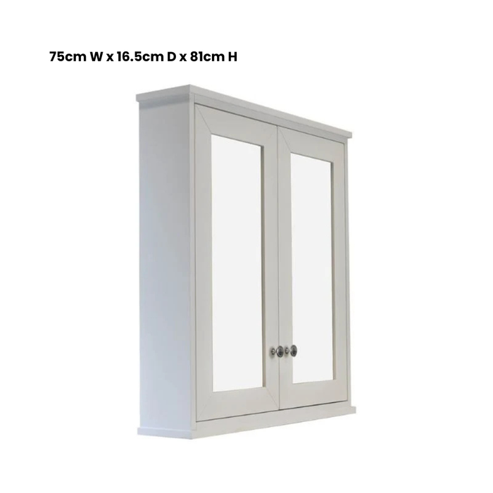 Josephine 2-Door White Mirror Shaving Cabinet