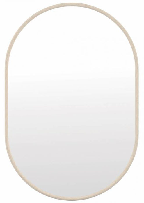 Trixie Light Brown Oval Wall Mirror