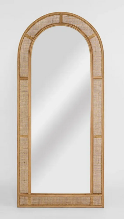 Bella Arched Rattan Mirror