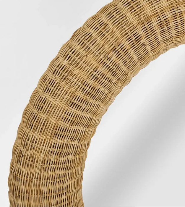 Jarred Round Rattan Wall Mirror