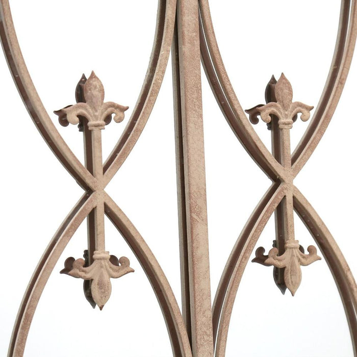 Ehrald Vintage Iron Windowpane Outdoor Wall Mirror