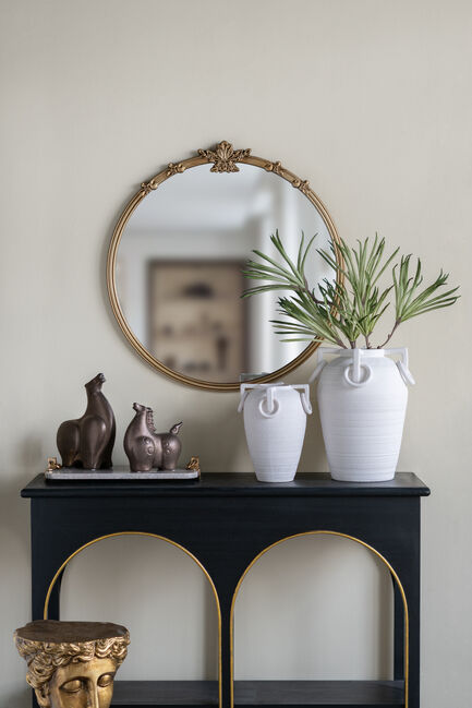 Rana Round Gold Wall Mirror