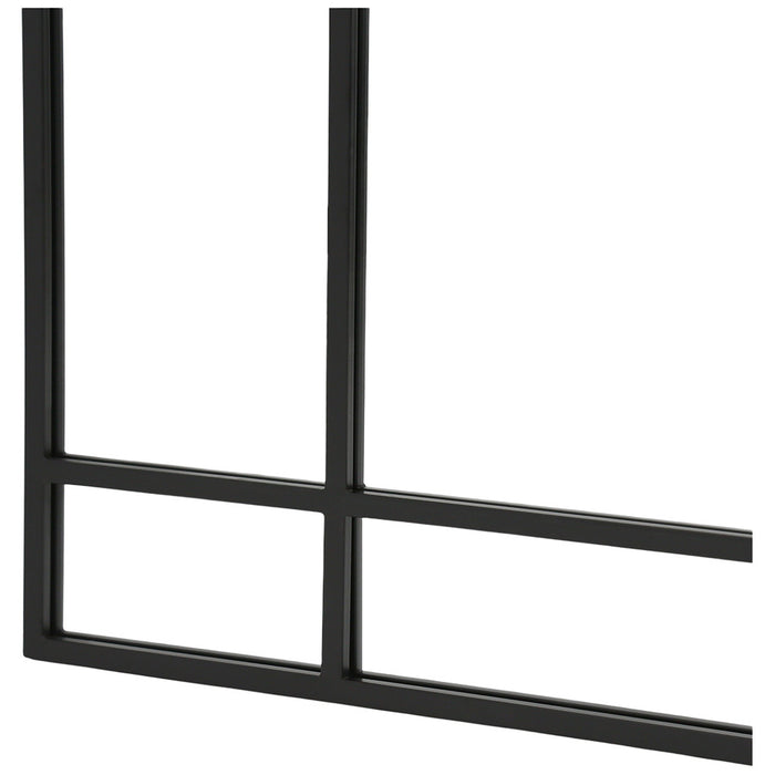 Jira Black Rectangular Iron Wall Mirror