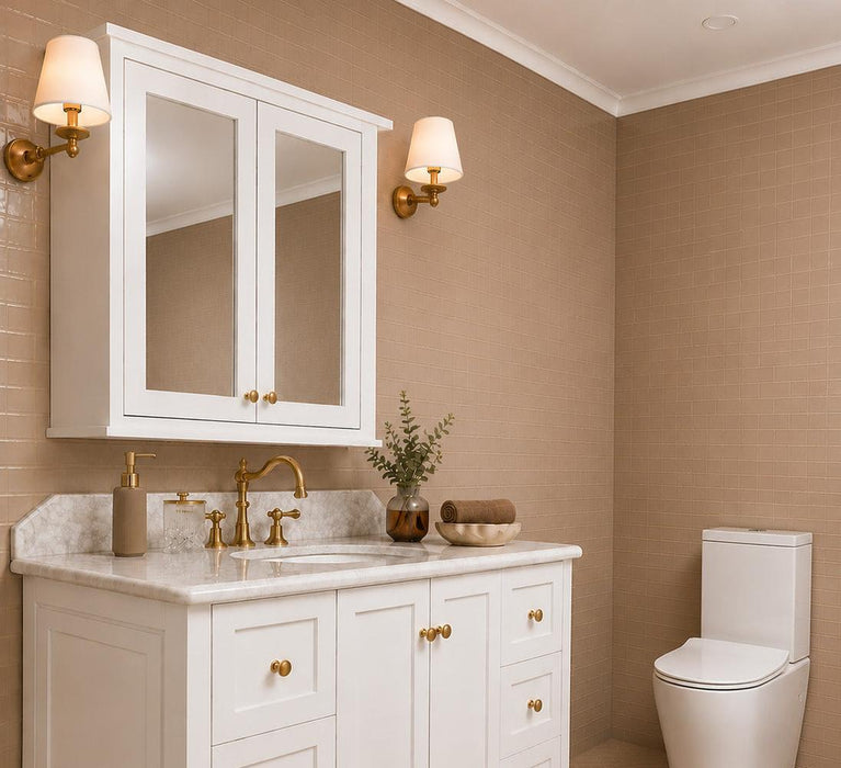 Josephine 2-Door White Mirror Shaving Cabinet