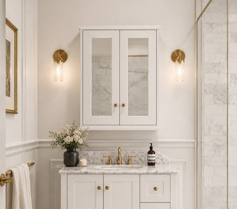Josephine 2-Door White Mirror Shaving Cabinet