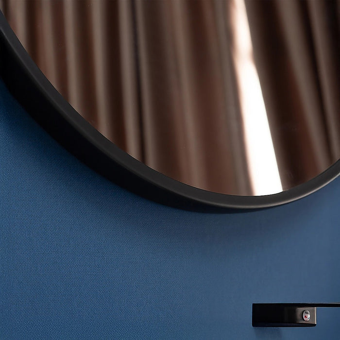 Jude Black Round Wall Mirror